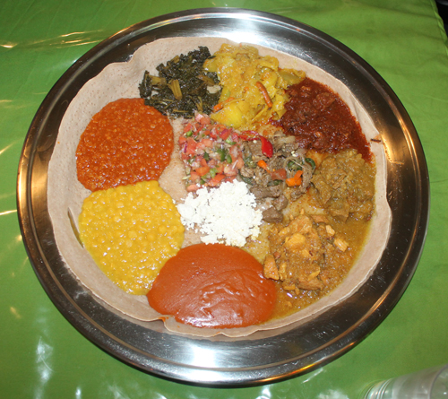 Ethiopian food platter